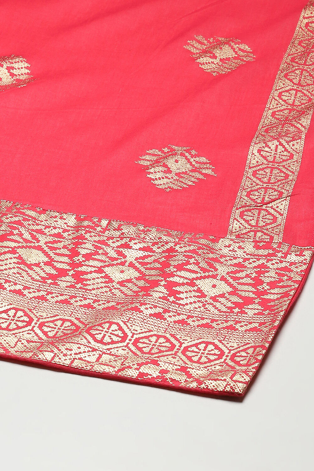 Pink & Purple Voile Straight Printed Kurta Slim Pant Suit Set image number 3