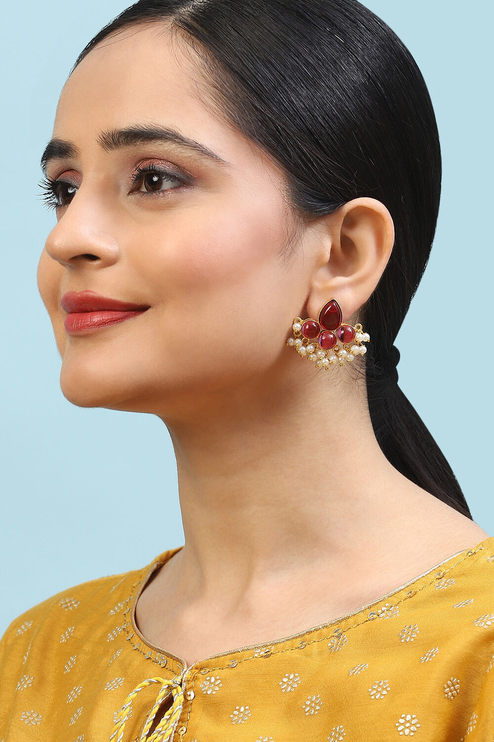 Red Brass Earrings image number 3