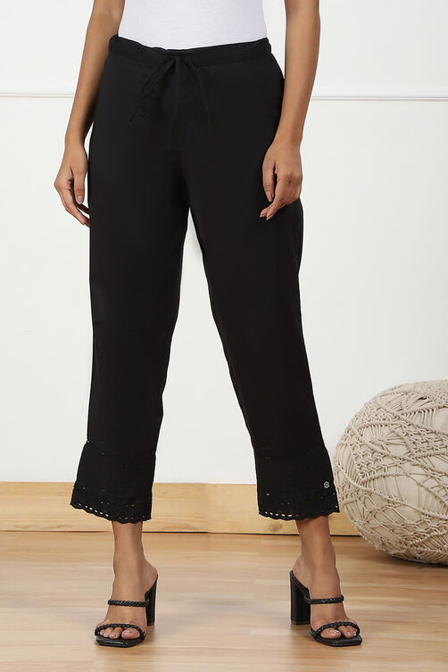 Black Cotton Pant image number 4