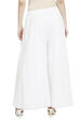 White Cotton Flared Palazzo image number 5