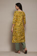 Fuchsia Cotton Straight Printed Kurta image number 0