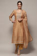 Golden Chanderi Blend Unstitched Suit set image number 8