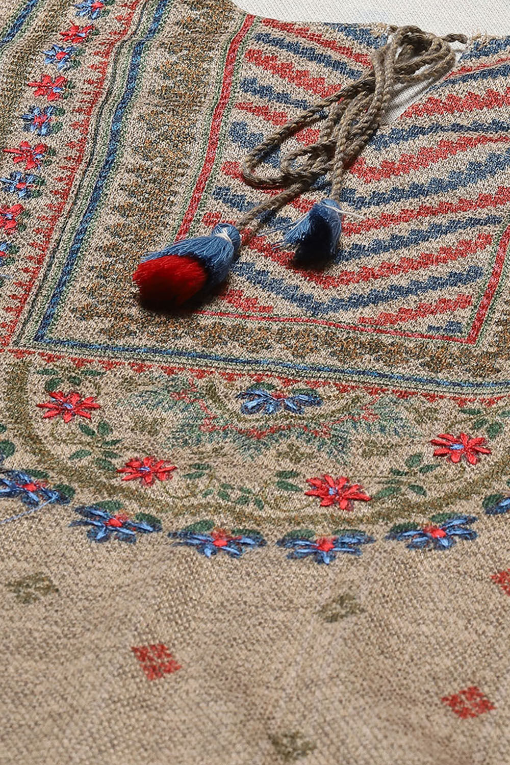 Melange Black Poly Cotton Straight Printed Kurti image number 1