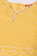 Yellow Cotton A-Line Printed Kurta Set