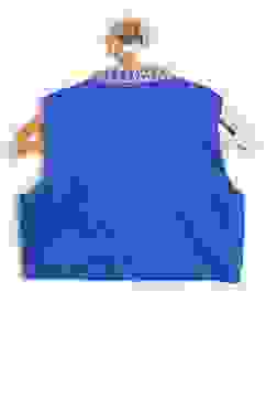 Blue Poly Cotton Anarkali Suit image number 2