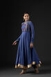 Blue Cotton Silk Embroidered Suit Set image number 4