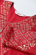Red Cotton Fusion Wear Dress image number 1
