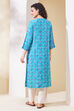Grey Viscose Rayon Straight Kurta image number 3