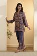 Violet Nylon Viscose Printed Co-ord Set image number 3