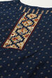 Blue Cotton Printed Unstitched Suit Set image number 2