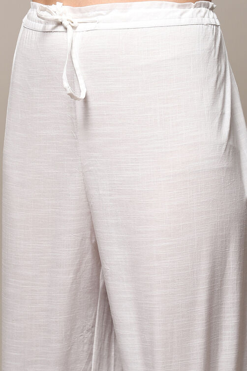 Buy White Cotton Anarkali Kurta Narrow Palazzo Suit Set for INR4999.00 ...