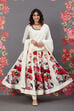 Rohit Bal Off White Chanderi Silk Anarkali Printed Suit Set image number 0