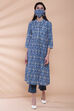Pink Cotton A-Line Printed Kurta image number 5