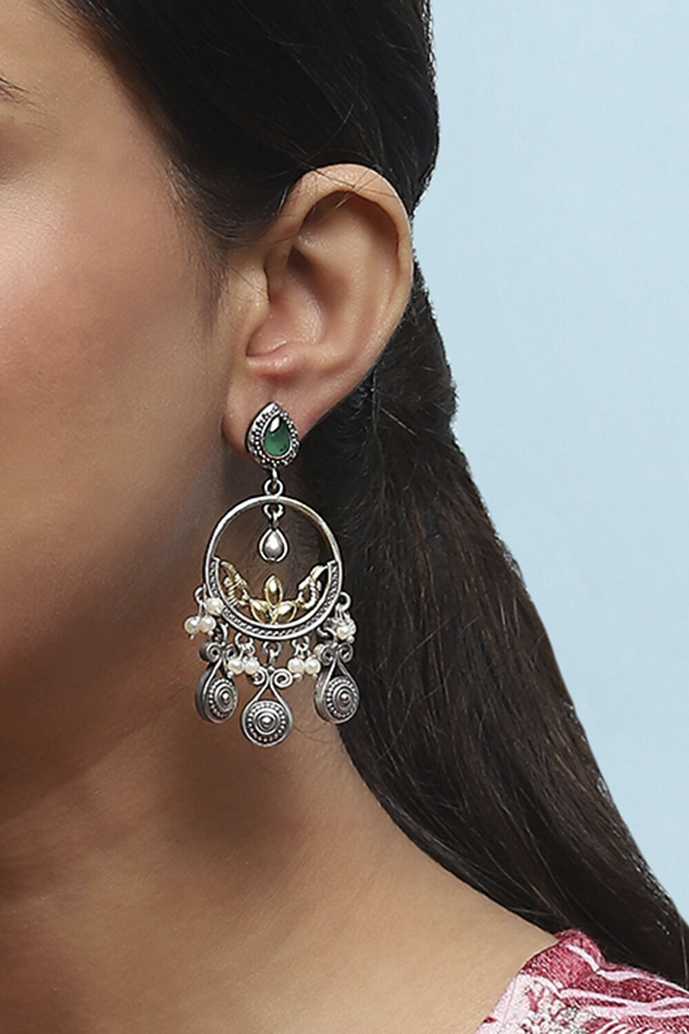 Green Brass Drop & Danglers image number 3