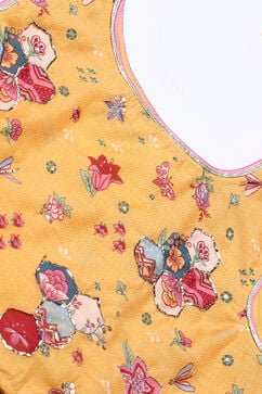 Yellow And Pink Art Silk Straight Kurta Lehenga Suit Set image number 2