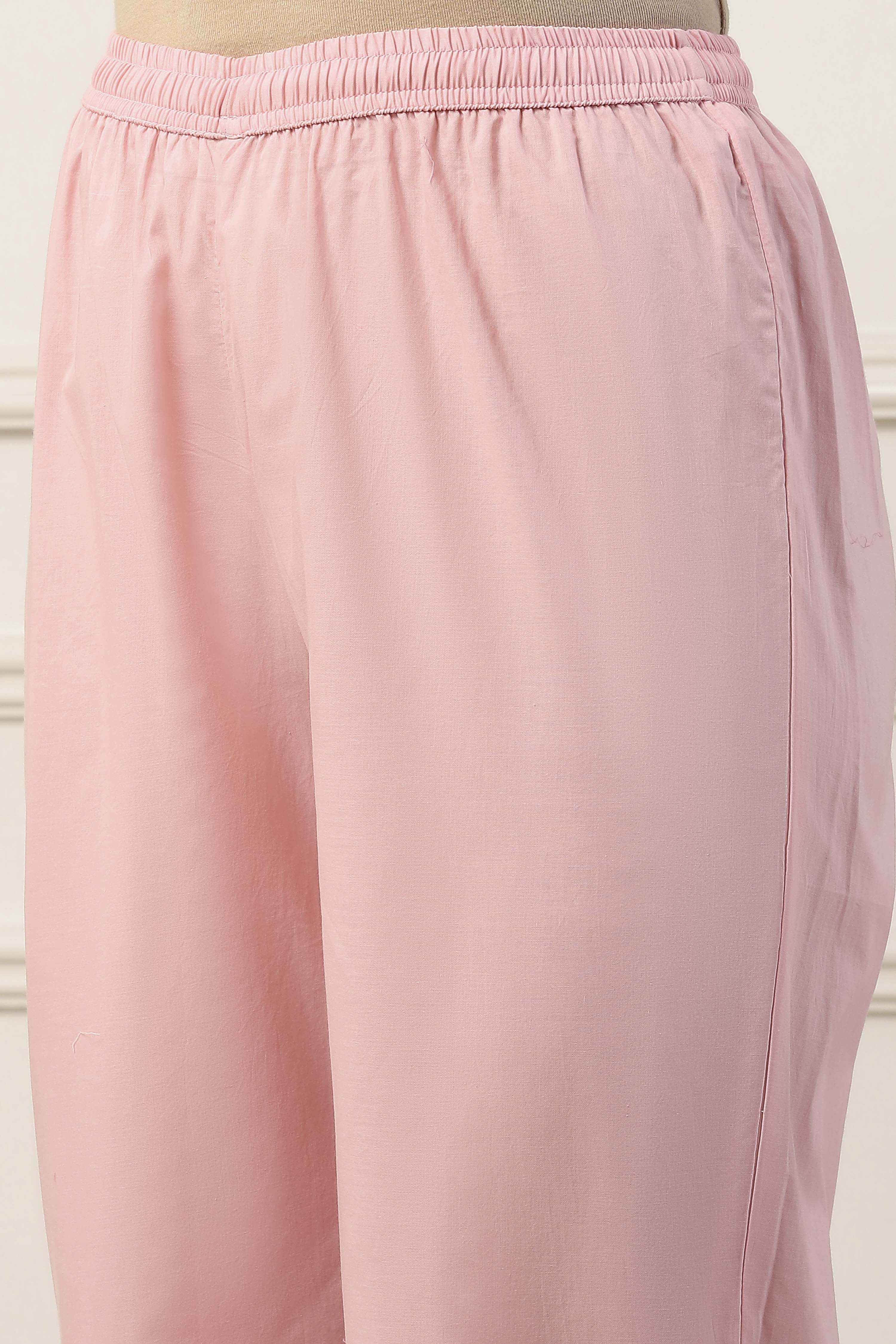 Pink Cotton Floral Printed Regular Suit Set image number 2