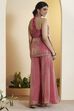 Fuchsia Viscose Blend Embroidered Fusion Set image number 6