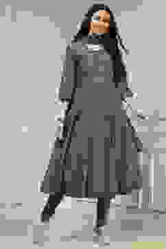 Teal Green Cotton Printed Anarkali Suit Set image number 5