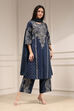 Blue Pure Cotton Printed Straight Suit Set image number 2