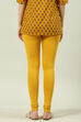 Camel Cotton Blend Solid Churidar image number 4