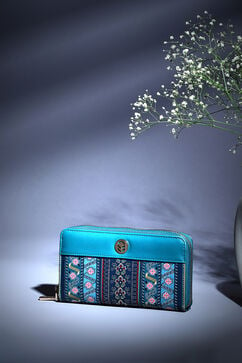 Teal Pu Leather Wallet image number 0