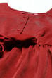 Cherry Red Flared Art Silk Dress