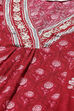 Red LIVA A-Line Kurta Palazzo Suit Set image number 1