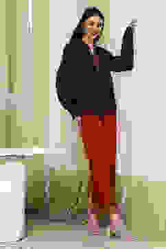 Red Dyed Straight Palazzos image number 0