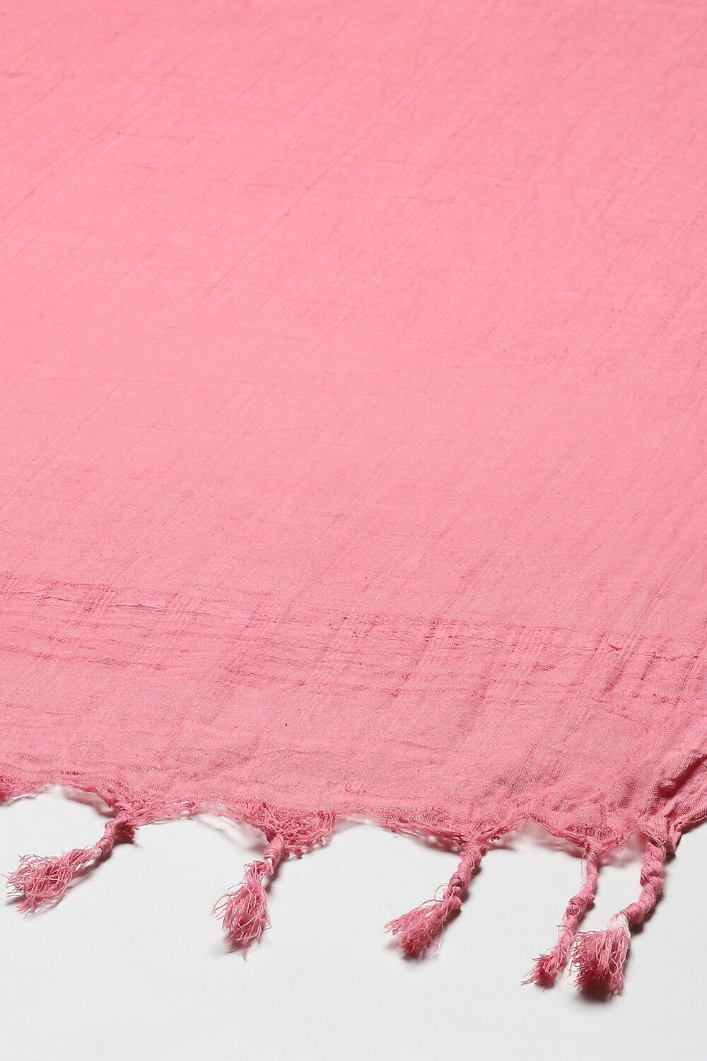 Peach-Colored Cotton Embroidered Unstitched Suit set image number 4