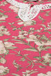 Pink Cotton Floral Straight Co-ord Set image number 1