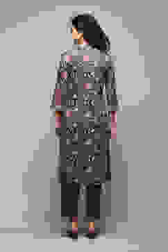 Brown Spandex Blend Straight Printed 2 Piece Set image number 4