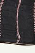Black Chinon Printed Unstitched Suit Set image number 4