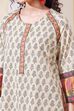 Beige Cotton Straight Suit Set image number 1