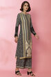 Black And Off White Straight Viscose Printed Kurta image number 0