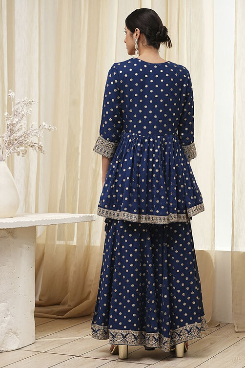 Ivory Viscose Straight Suit Set image number 4