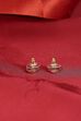 Gold Plated Brass Twin Heart-Shaped Stud Earrings image number 2
