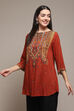 Green LIVA Straight Printed Kurti image number 2