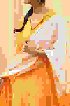 Yellow Bandhani Printed A-Line Suit Set image number 1