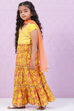 Yellow Art Silk Lehenga Set image number 5