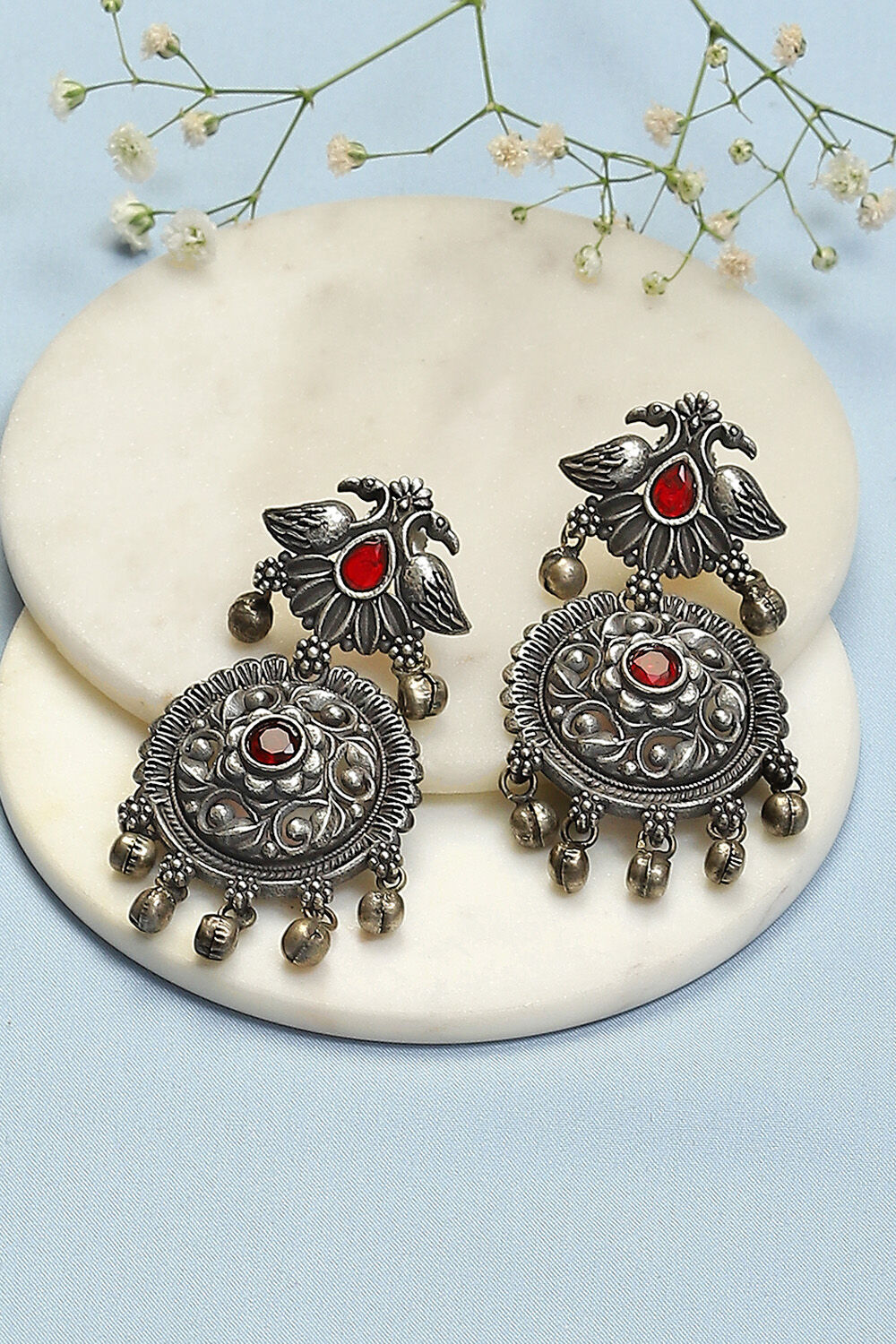 Red Brass Earrings image number 0