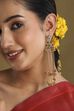 Red & Green Gold Plated Alloy Drop Earrings image number 5