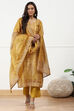 Pink Chanderi Printed Embroidered Unstitched Suit Set image number 4
