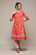 Coral Cotton Straight Kurta Palazzo Suit Set