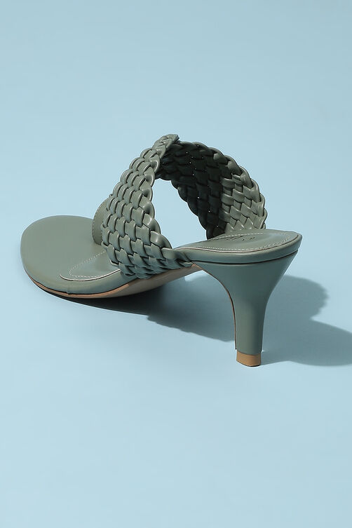 Green Pu Ring Toe Sandals image number 4
