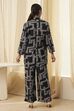 Black Viscose Printed Co-ord Set image number 4