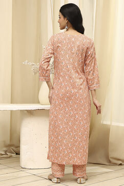 Assorted Cotton Hand Block Print Unstitched Suit Set image number 6