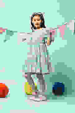 Multi-coloured Cotton Tiered Dress image number 2