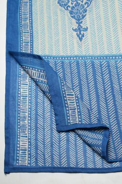 Royal Blue Cotton Straight Kurta Palazzo Suit Set image number 2