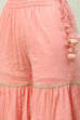 Light Pink Art Silk Straight Kurta Garara Suit Set image number 2