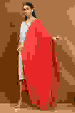 Pink Polyester Dupatta image number 2